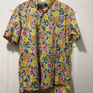 Ralph Lauren Men’s Floral Button Up Shirt Size L